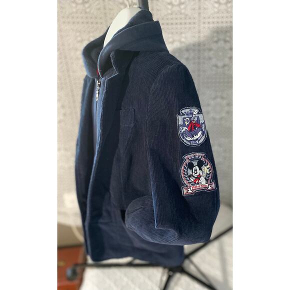 Disney Original Marines Blue Corduroy Youth Jacket, Coat, Mickey Mouse, SZ 8Y